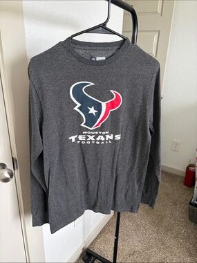 Houston Texans Men's Long Sleeve Logo Tee - Charcoal